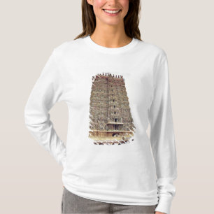Camiseta Vista del exterior tallado del gopuram del sur
