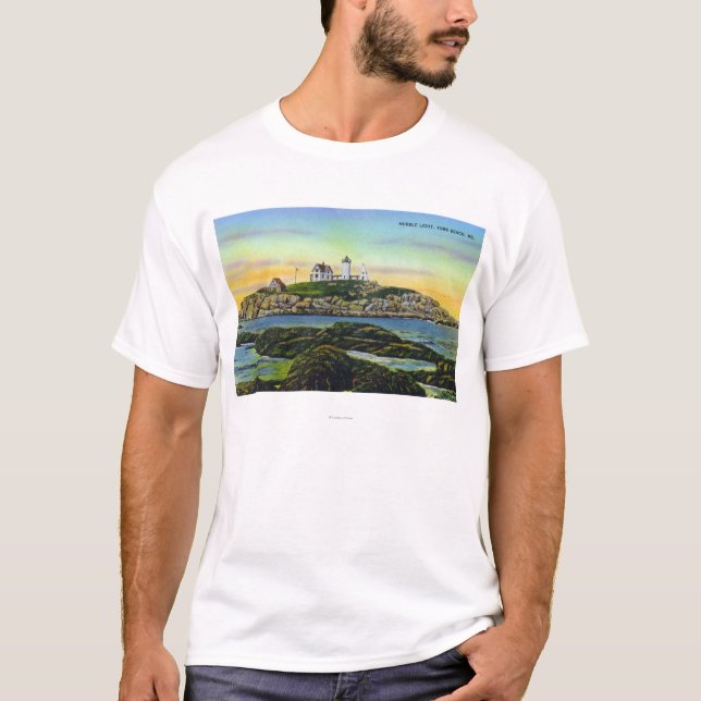 Camiseta Vista del faro de la protuberancia pequeña en la (Anverso)