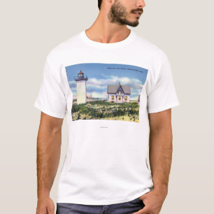 Camiseta Vista del faro de madera del extremo