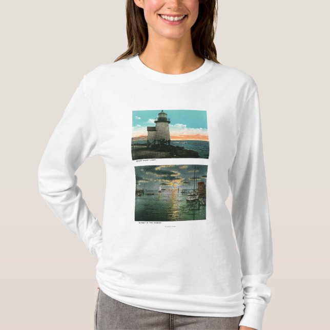 Camiseta Vista del faro del punto de Barnacla (Anverso)