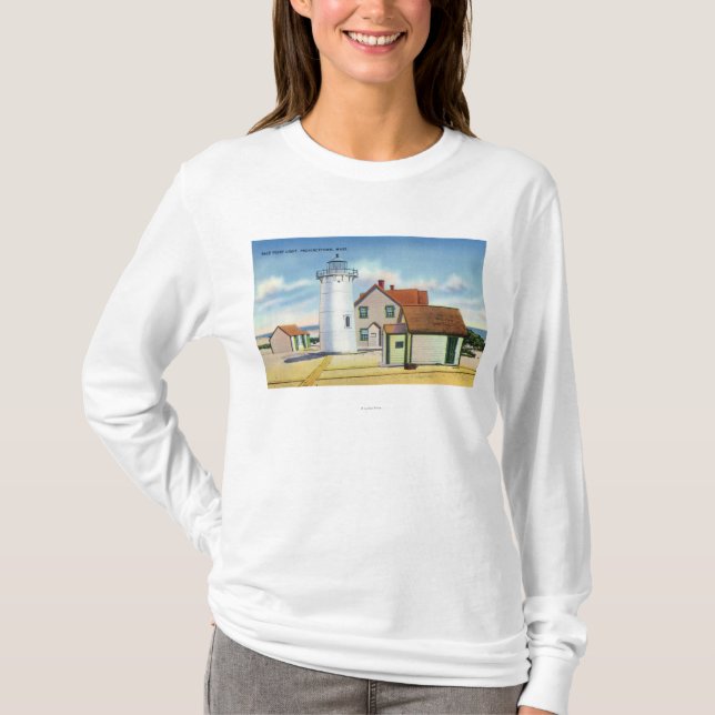 Camiseta Vista del faro del punto de la raza (Anverso)