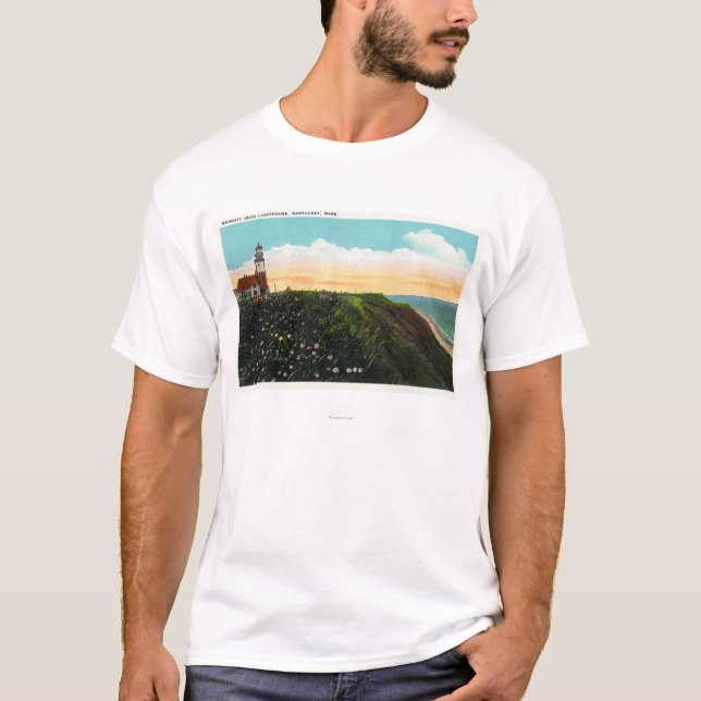 Camiseta Vista del faro principal de Sankaty (Anverso)