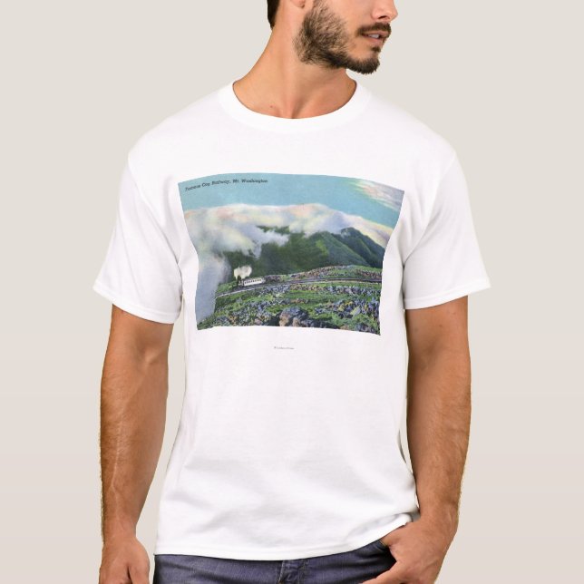 Camiseta Vista del ferrocarril de diente famoso (Anverso)