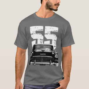 Camiseta Vista del grill delantero Chevy Bel Air de 1955 co