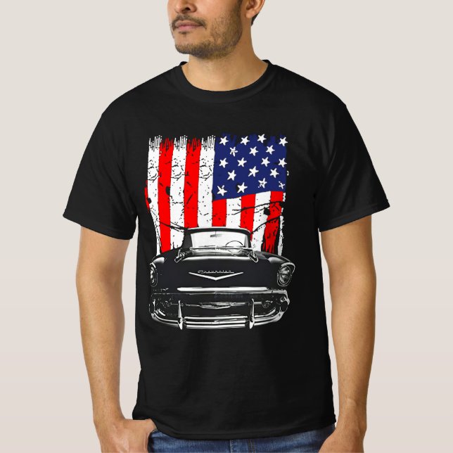 Camiseta Vista del grill delantero Chevy Bel Air de 1957  (Anverso)