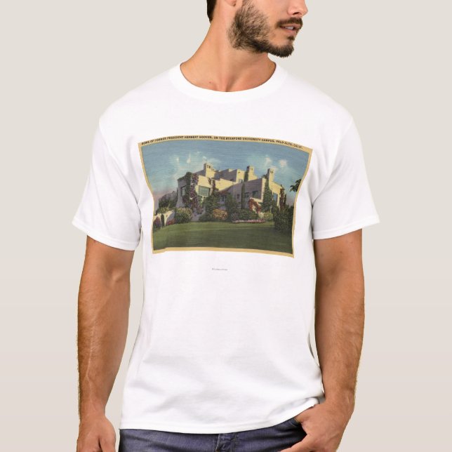 Camiseta Vista del hogar de Herbert Hoover, Stanford U. (Anverso)
