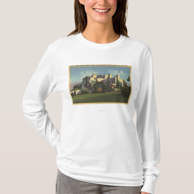 Camiseta Vista del hogar de Herbert Hoover, Stanford U. (Anverso)