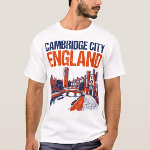 Camiseta Vista del horizonte del río Cam en Cambridge, Ingl