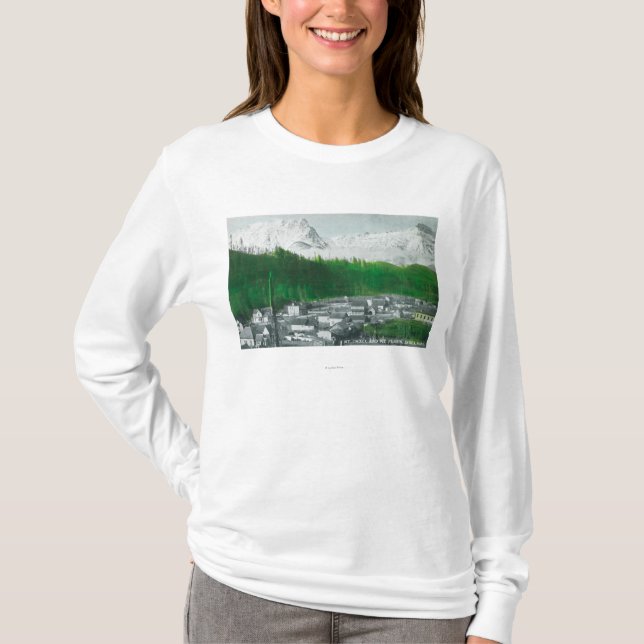 Camiseta Vista del índice y de Mt Persis del Mt (Anverso)