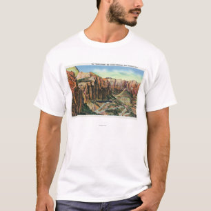Camiseta Vista del interruptor detrás, carretera del monte