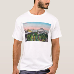 Camiseta Vista del jardín de té japonés