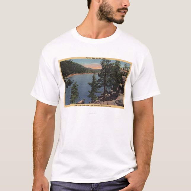 Camiseta Vista del lago a través de los pinos (Anverso)