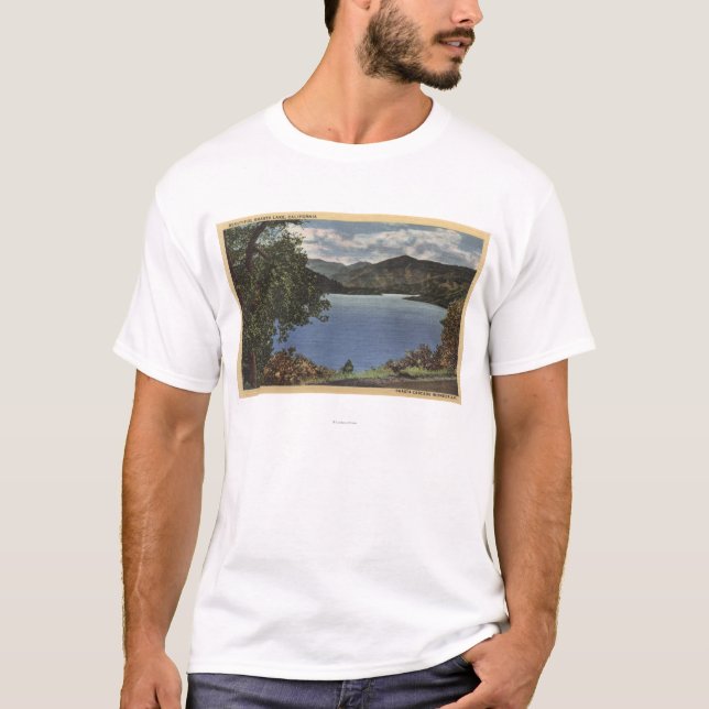 Camiseta Vista del lago hermoso Shasta (Anverso)