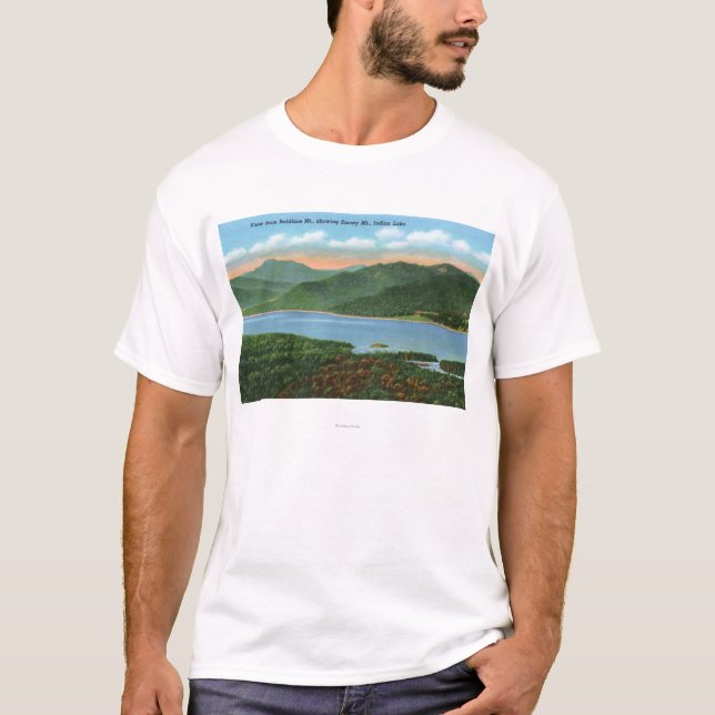 Camiseta Vista del lago y de la montaña indios Nevado (Anverso)