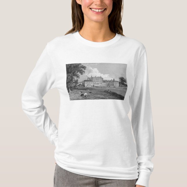 Camiseta Vista del lugar de Chevening, grabada por S. Lacy (Anverso)