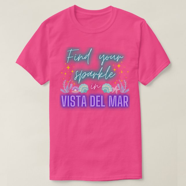 Camiseta Vista del Mar Barb y encontrar su espuma (Diseño del anverso)