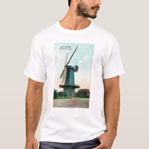 Camiseta Vista del molino de viento holandés en Golden Gat