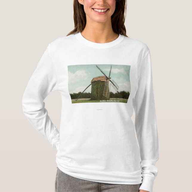 Camiseta Vista del molino de viento más viejo en Cape Cod (Anverso)