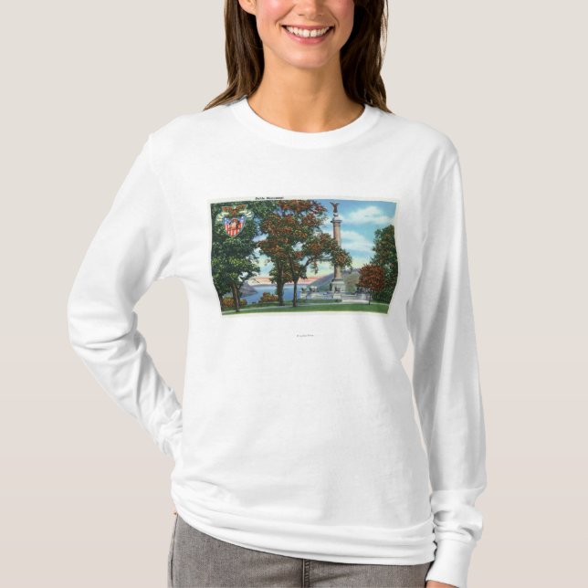 Camiseta Vista del monumento de la batalla (Anverso)