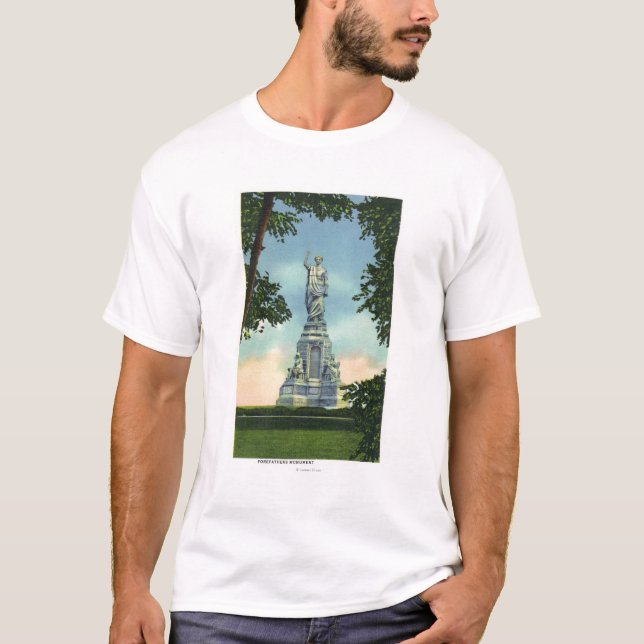 Camiseta Vista del monumento de los antepasados # 2 (Anverso)