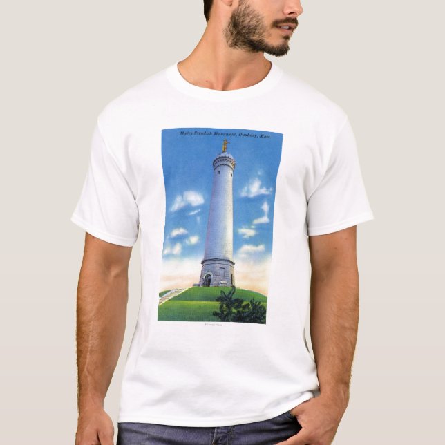 Camiseta Vista del monumento de Myles Standish (Anverso)