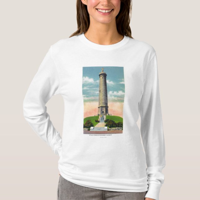 Camiseta Vista del monumento de Myles Standish # 2 (Anverso)