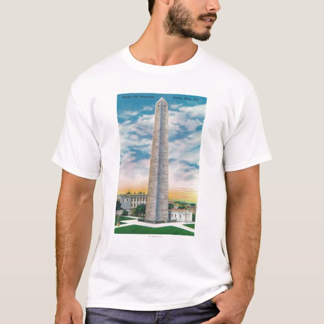 Camiseta Vista del monumento del Bunker Hill (Anverso)