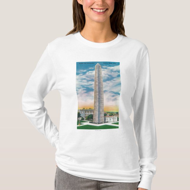 Camiseta Vista del monumento del Bunker Hill (Anverso)