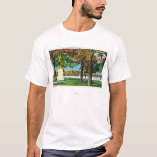 Camiseta Vista del monumento francés, soldados adentro