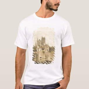 Camiseta Vista del oeste de la catedral de Worcester, 1798