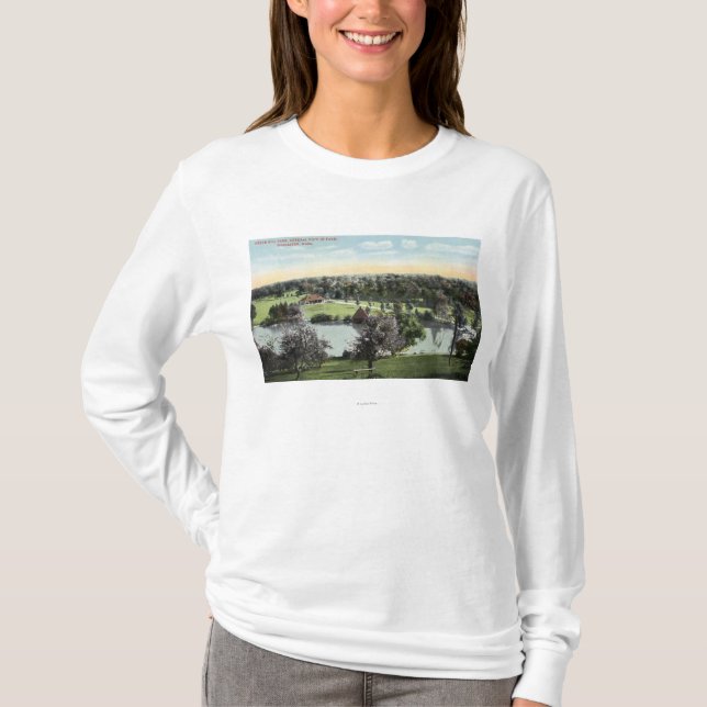 Camiseta Vista del parque de la colina verde (Anverso)