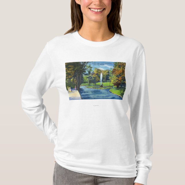 Camiseta Vista del parque del géiser (Anverso)
