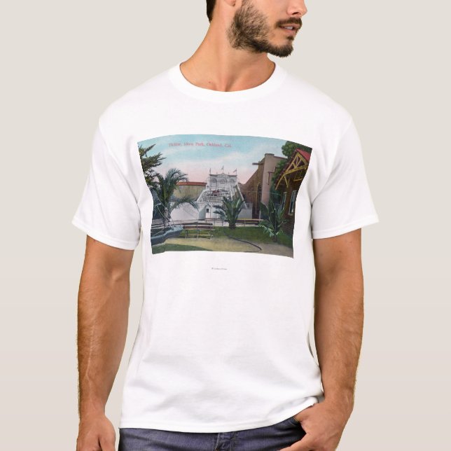 Camiseta Vista del paseo del Tickler en el parque de Idora (Anverso)