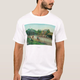 Camiseta Vista del patio de los niños en el Golden Gate