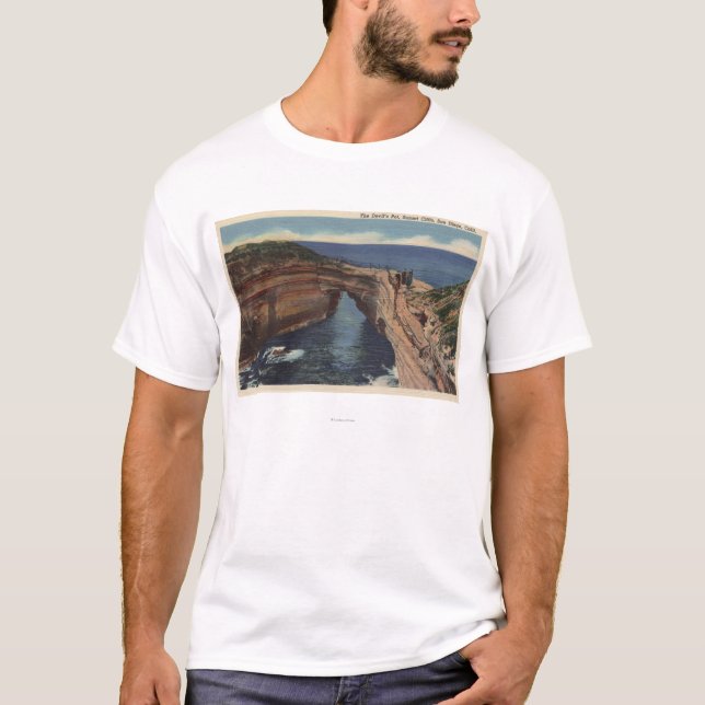 Camiseta Vista del pote del diablo y de los acantilados de (Anverso)