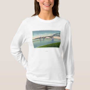 Camiseta Vista del puente de la paz sobre el río Niágara