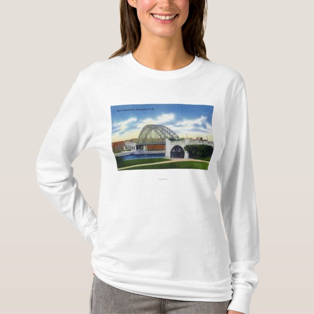Camiseta Vista del puente de Notre Dame (Anverso)