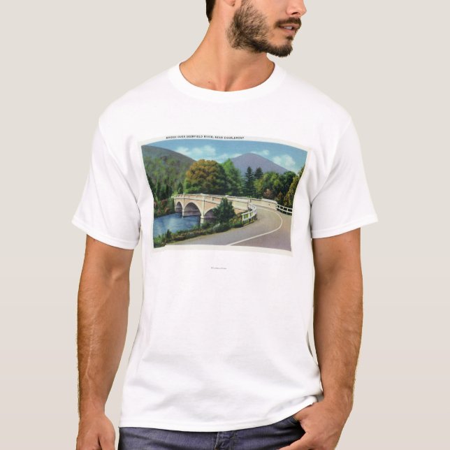 Camiseta Vista del puente sobre el río de Deerfield (Anverso)