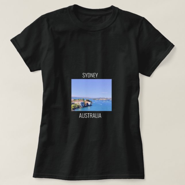 Camiseta Vista del puerto de Sydney (Diseño del anverso)