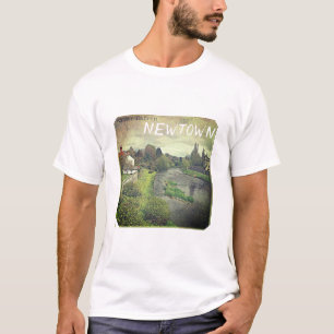 Camiseta Vista del río Hafren en Newtown, Powys