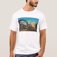 Vista del roller coaster del ciclón # 1
