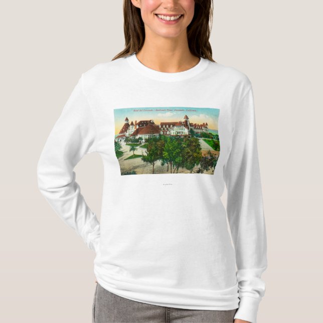 Camiseta Vista del sudeste del del Coronado del hotel (Anverso)