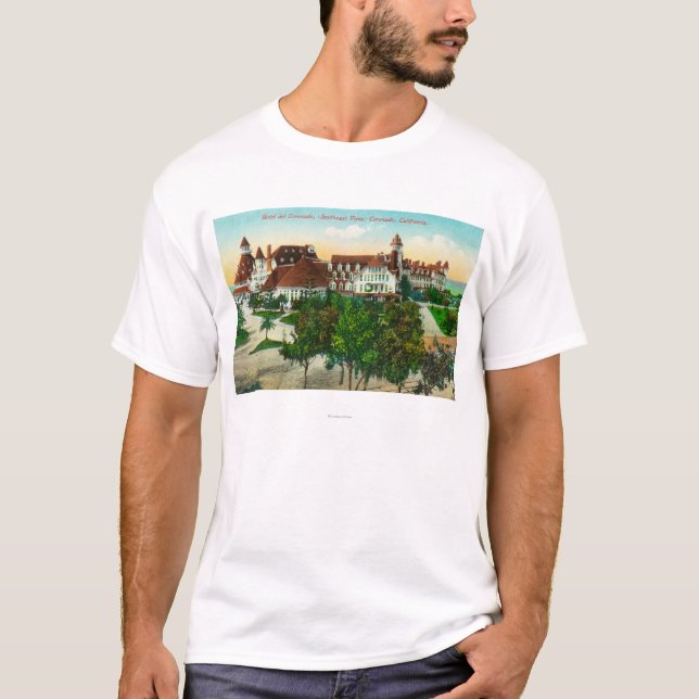 Camiseta Vista del sudeste del del Coronado del hotel (Anverso)