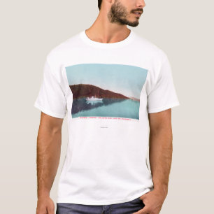 Camiseta Vista del susurro del vapor en el lago