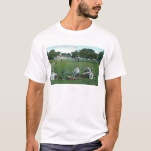Camiseta Vista del tenis GroundsChicago, IL de Lincoln Park