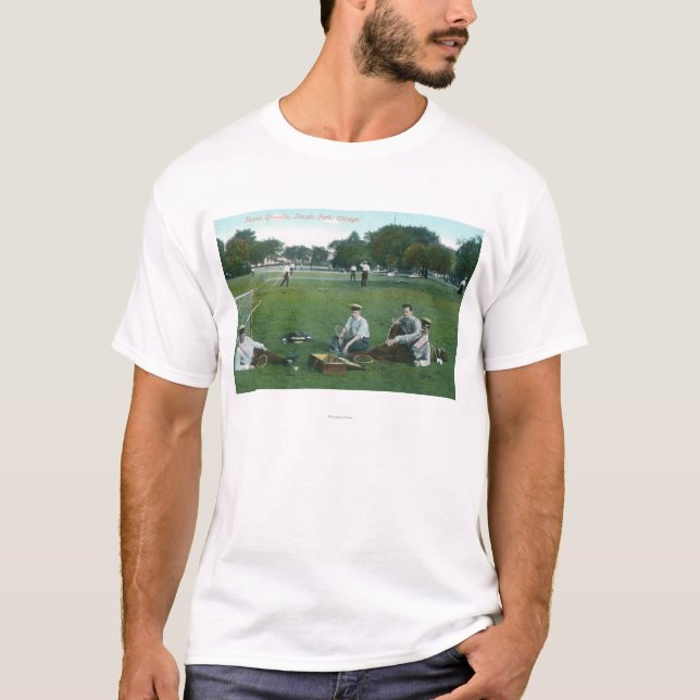 Camiseta Vista del tenis GroundsChicago, IL de Lincoln Park (Anverso)