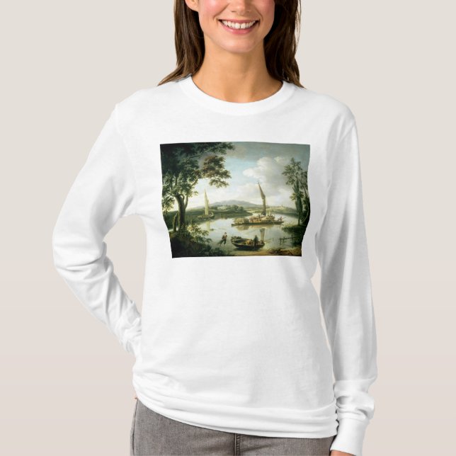 Camiseta Vista del Thames del transbordador afilado del (Anverso)