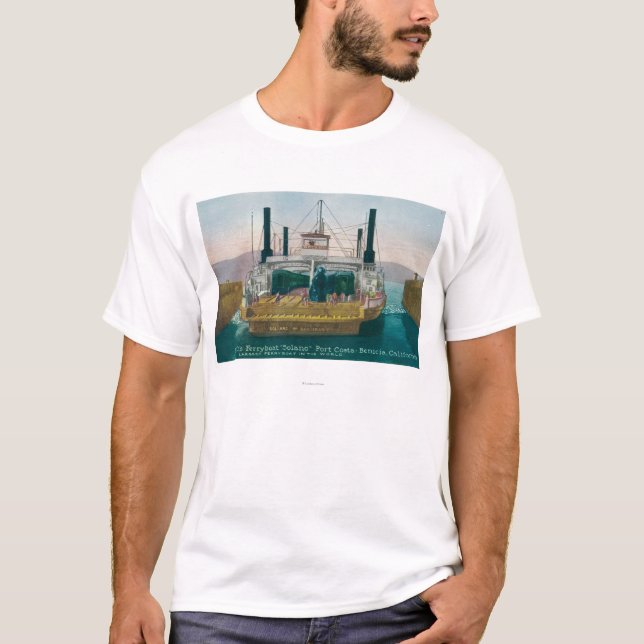 Camiseta Vista del transbordador Solano del SP en muelle (Anverso)