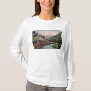 Camiseta Vista del tren que entra en el valle de Yosemite