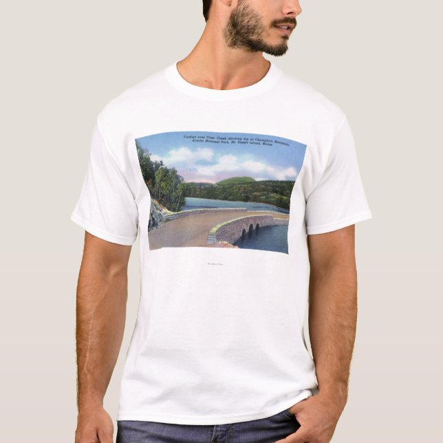 Camiseta Vista del viaducto de la cala de la nutria, (Anverso)